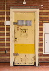 Image showing Very old prison door