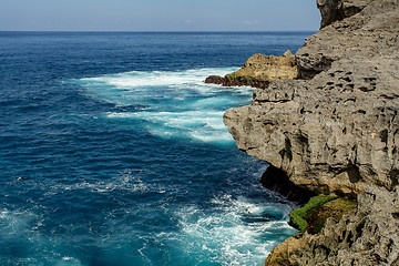 Image showing coastline at Nusa Penida island 