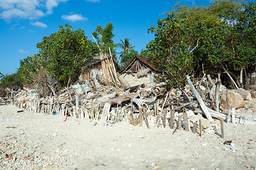 Image showing indonesian house - shack on beach