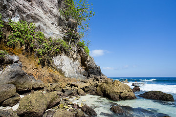 Image showing coastline at Nusa Penida island 