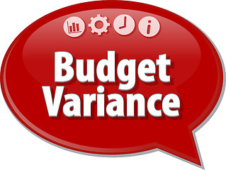 Image showing Budget Variance  blank business diagram illustration