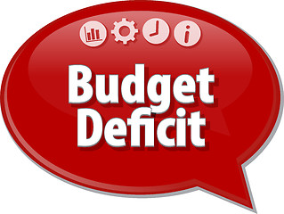 Image showing Budget Deficit  blank business diagram illustration