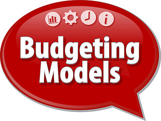 Image showing Budgeting Models  blank business diagram illustration