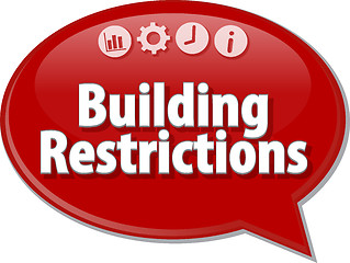 Image showing Building Restrictions  blank business diagram illustration