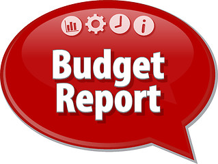 Image showing Budget Report  blank business diagram illustration