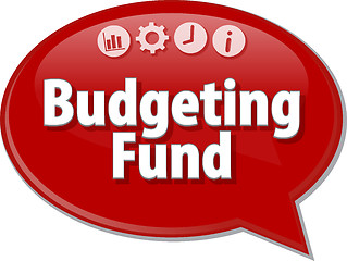 Image showing Budgeting Fund  blank business diagram illustration