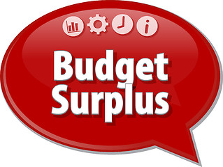 Image showing Budget Surplus  blank business diagram illustration