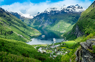 Image showing Geiranger fjord, Norway.