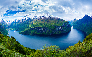 Image showing Geiranger fjord, Norway.