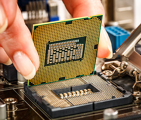 Image showing Modern processor and motherboard