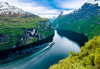 Image showing Geiranger fjord, Norway.