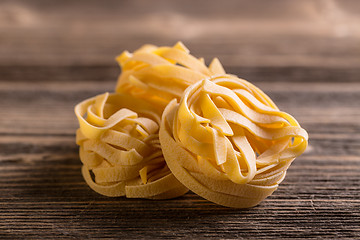 Image showing Nests of dry pasta