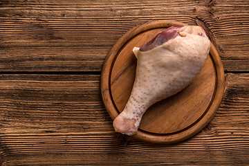 Image showing Raw turkey thigh