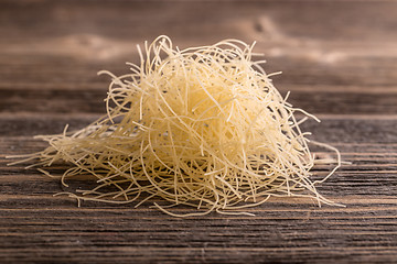 Image showing Raw filini pasta