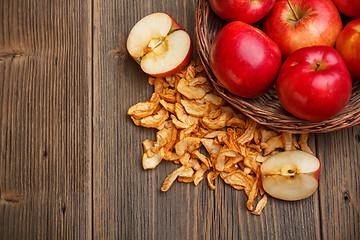 Image showing Apple in wicker basket