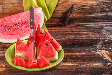 Image showing Watermelon triangle