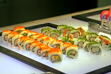 Image showing Sushi buffet