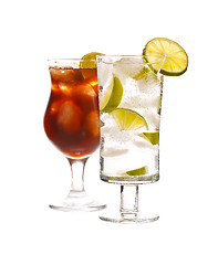 Image showing Vodka and cola drink