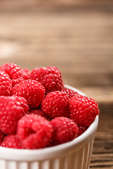 Image showing Fresh raspberries 