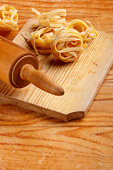 Image showing Fresh homemade tagliatelle