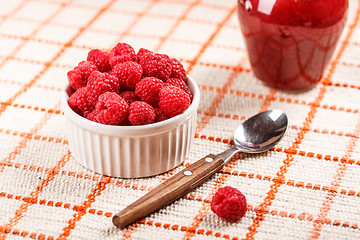 Image showing Ripe raspberries