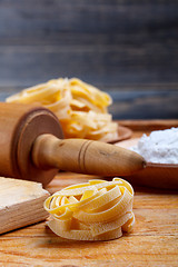 Image showing Italian pasta fettuccine