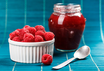 Image showing Ripe raspberries