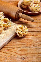 Image showing Homemade tagliatelle