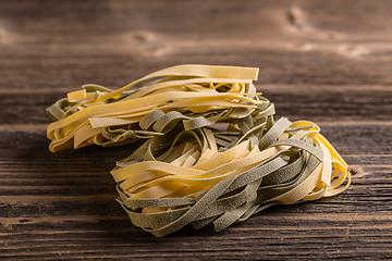 Image showing Italian pasta tagliatelle