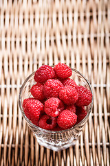 Image showing Fresh raspberries