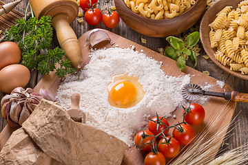 Image showing Ingredients for pasta
