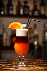 Image showing cocktail with orange