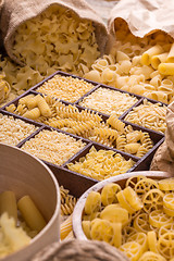 Image showing Various types of pasta