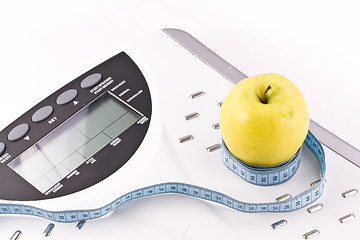 Image showing apple and measuring objects