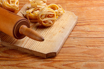 Image showing Pasta and rolling-pin