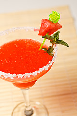 Image showing Watermelon martini drink