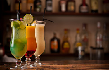 Image showing Three cocktails