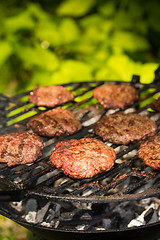 Image showing Grilled burgers