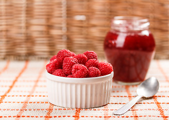 Image showing Ripe raspberries