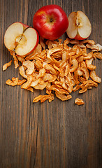 Image showing Fresh and dried apple