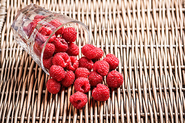 Image showing Fresh raspberries 