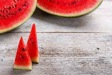 Image showing Sweet watermelon slices