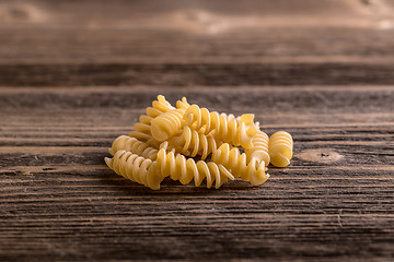 Image showing Raw pasta fusilli 