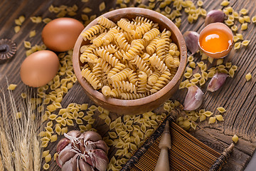 Image showing Fusilli raw