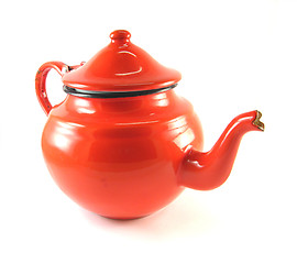 Image showing red teapot