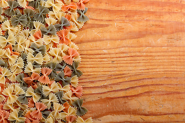 Image showing Uncooked farfalle pasta