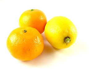 Image showing lemon and mandarin