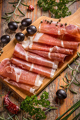 Image showing Slices of ham
