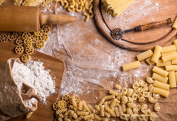 Image showing Raw pasta