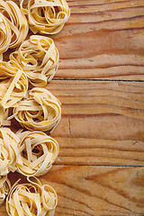 Image showing Dry pasta tagliatelle 